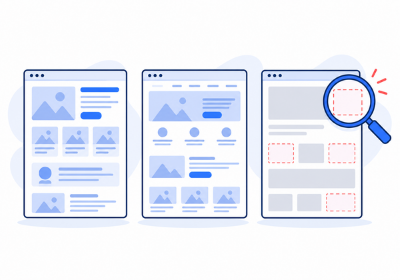Three anonymised firm websites compared side by side, with gaps highlighted
